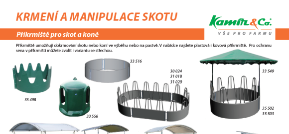 Prospekt Krmení a manipulace skotu