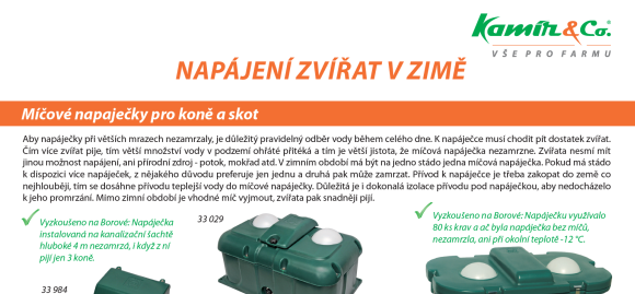 Napájení zvířat v zimě