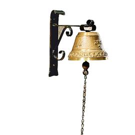 Zvonec domovní 7 cm, na kovaném držáku