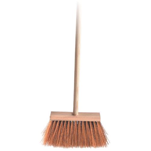 Koště zatloukané s násadou, dřevěné - 25 cm