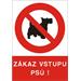 Zákaz vstupu psů ! - plast A4