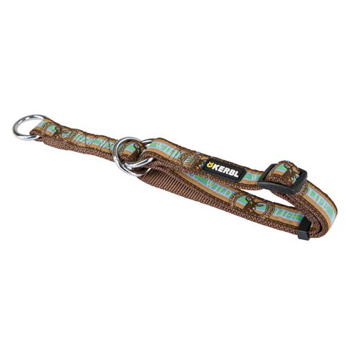 Obojek pro psa, polostahovací, hnědý - 30-50 cm, 20 kg