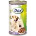 Konzerva pro psy DAX, kousky jehněčí, 1240 g