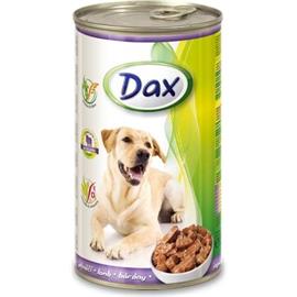 Konzerva pro psy DAX, kousky jehněčí, 1240 g