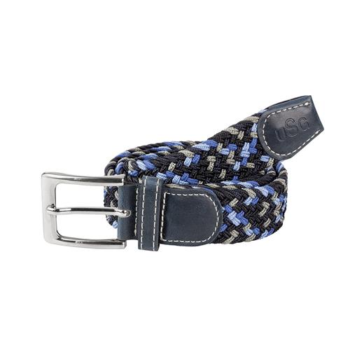 Dětský pletený pásek USG Casual - modro-šedý, 60 cm