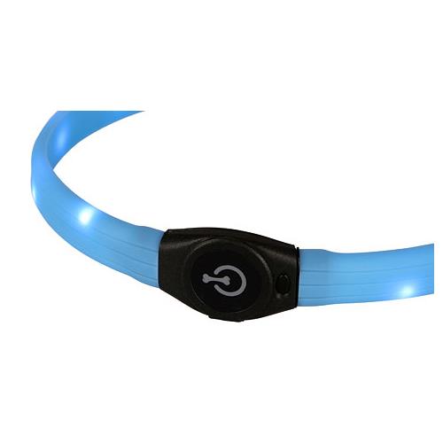 Svítící LED obojek pro psa, 65 cm×2,5 cm - modrý Obojek reflexní, svítící LED, modrý, 65 cm x 1,5 cm