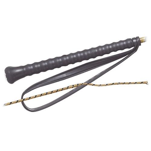 Skokový nylonový bič Fleck, černý/barevný - černý-60 cm Skokový bič FLECK, nylon, gumová rukojeť, černý, 60 cm