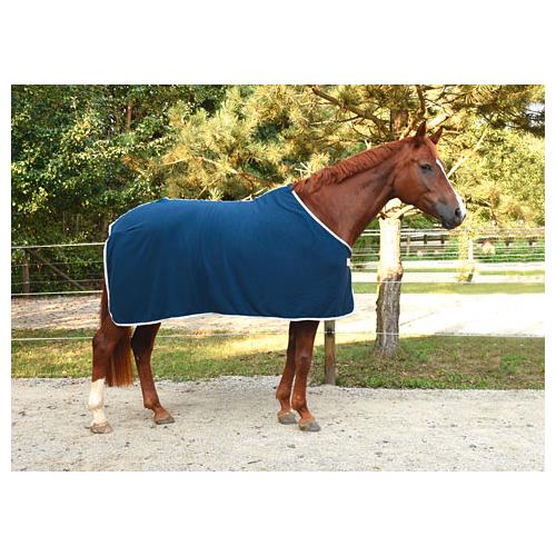 Odpocovací deka Kerbl Economic, modrá s šedým lemem - modrá, vel. 125cm Deka odpoc. Rugbe Economic, modrá, vel. 125cm