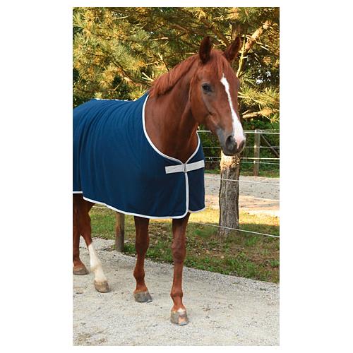 Odpocovací deka Kerbl Economic, modrá s šedým lemem - modrá, vel. 145cm Deka odpoc. Rugbe Economic, modrá, vel. 145cm