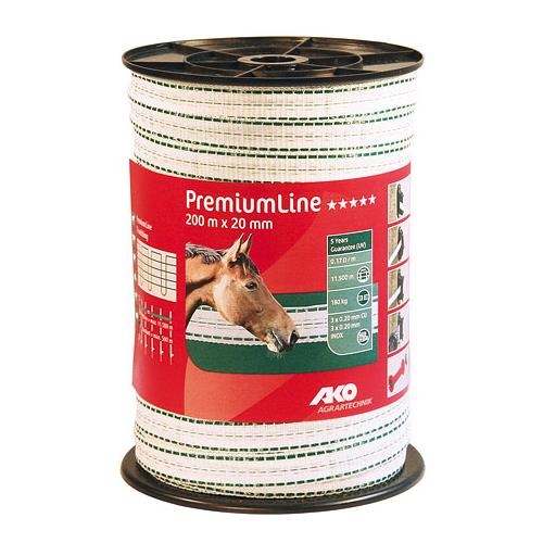 Polyetylenová páska pro elektrické ohradníky PremiumLine Q 20 mm Polyetylenová páska pro elektrické ohradníky PremiumLine Q 20 mm