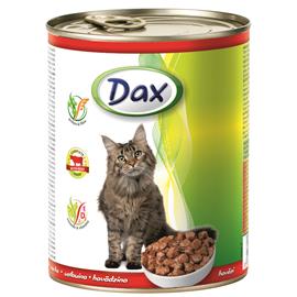 Konzerva pro kočky DAX, kousky hovězí