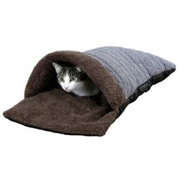 Pelíšek pro kočky Thea, kapsa, hnědo-šedá, 40×70×12 cm