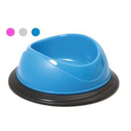 Plastová miska s protiskluzovou gumou, mix barev, průměr 23 cm
