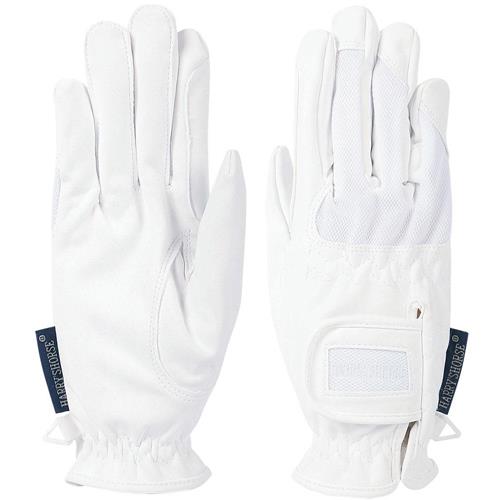 Strečové jezdecké rukavice Harrys Horse - bílé, vel. L Jezdecké rukavice strečové syntetická kůže, bílé, slabé, vel. L