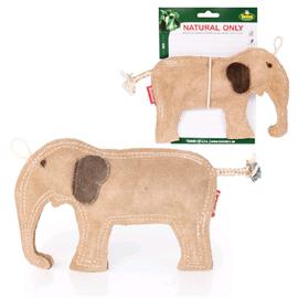 Kožená hračka pro psy Slon, 21 cm