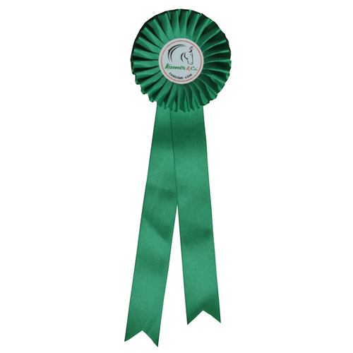 Kokarda s logem Kamír, 11 cm - zelená Kokarda s logem Kamír, 11 cm, zelená