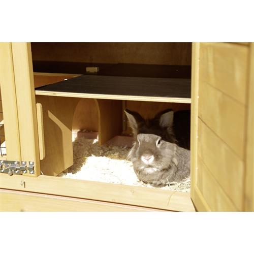 Dřevěná patrová králíkárna Appartement Pro 118×61×130 cm Klidové místo - hnízdo.