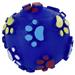 Pískací míček pro psy, 10 cm Modrý míček - ve skutečnosti je více tmavě modrý.