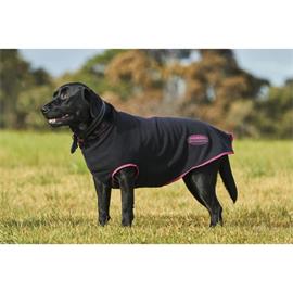 Obleček pro psy Fleece, černý s bordo lemováním
