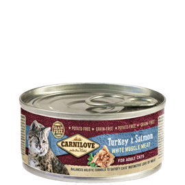 Carnilove White konzerva pro kočky Meat Turkey&Salmon Cats, 100g