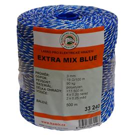 Polyetylenové lanko pro elektrické ohradníky EXTRA MIX BLUE 3 mm