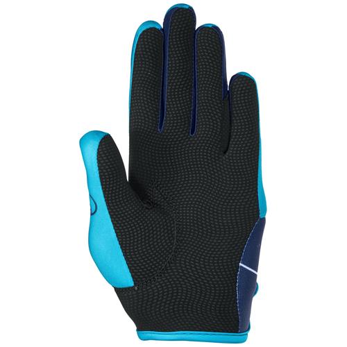 Dětské jezdecké rukavice Roeckl Kansas, tyrkysové - vel. 5 Rukavice dětské Roeckl Kansas, tyrkys, vel. 5