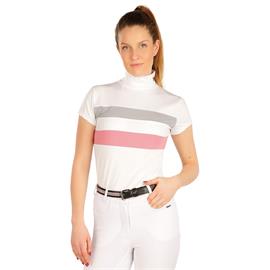Dámské závodní triko Litex, bílo-šedo-růžové