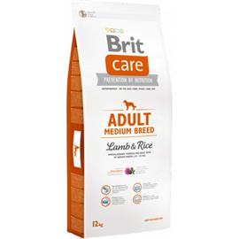 Brit Care Dog Adult M Lamb & Rice, 12 kg + 2 kg ZDARMA