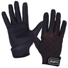 Jezdecké rukavice QHP Solar mesh, černé