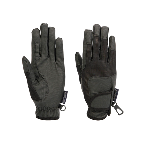 Jezdecké rukavice Harrys Horse Topgrip mash, černo-olivové - vel. XL