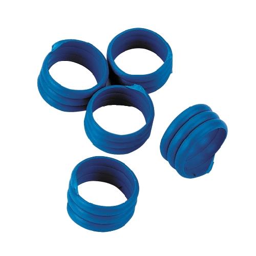 Spirálové rozlišovací kroužky na slepice Kerbl 16 mm - modré Kroužky spirálové pro drůbež 16mm, modré