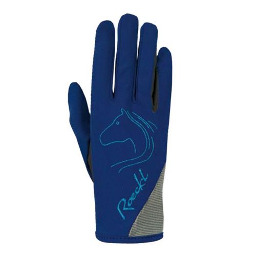 Dětské jezdecké rukavice Roeckl Tryon - modré, vel. 4 Rukavice dětské Roeckl Tryon, modré, vel. 4