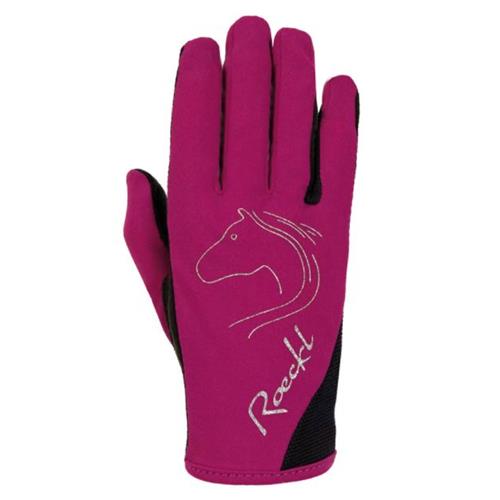 Dětské jezdecké rukavice Roeckl Tryon - růžové, vel. 5 Rukavice dětské Roeckl Tryon, růžové, vel. 5