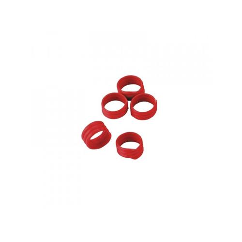 Spirálové rozlišovací kroužky na slepice Contro 25 mm - červené Kroužky spirálové pro drůbež 25mm, červené