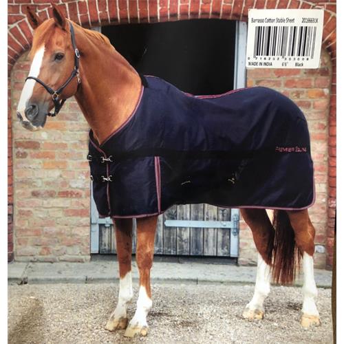 Stájová deka Premier Equine Barasso, černá - vel. 135 cm
