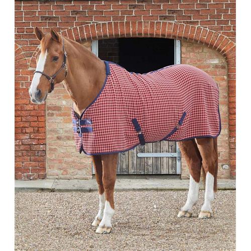Vaflová deka Premier Equine 3D - červeno-bílá, vel. 125 cm