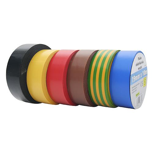 Izolační páska PVC 19mm / 10m, 10 ks - bílá Izolační páska PVC 19mm / 10m, bílá 10 ks