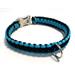 Paracord obojek pro psy, modrý - 40 cm Paracord barva modrý černý střed.