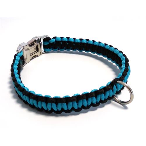 Paracord obojek pro psy, modrý - 40 cm Paracord barva modrý modrý střed.