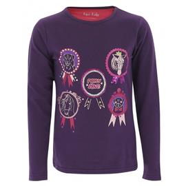 Dětské triko s dlouhým rukávem Equitheme Flot, fialové