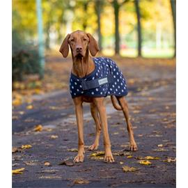 Obleček pro psy fleece Waldhausen, modrý s puntíky