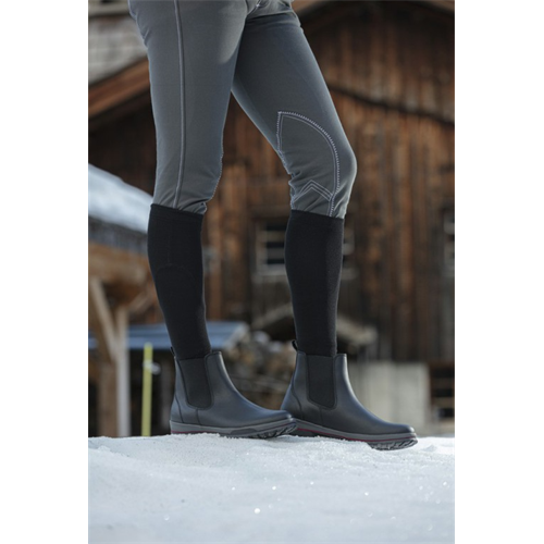 Zimní perka Equitheme, s kožíškem, černá - vel. 39 Boty zimní s pravým beránkem, černé, 39