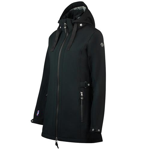 Dámský zimní softshellový kabát Horze Freya, černý - černý, vel. 40 Kabát zimní Horze Freya soft., černý, vel. 40 XX
