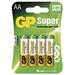 Alkalická baterie GP Super Alkaline LR6 (AA) 4ks v blistru Alkalická baterie GP Super Alkaline LR6 (AA) 4ks v blistru