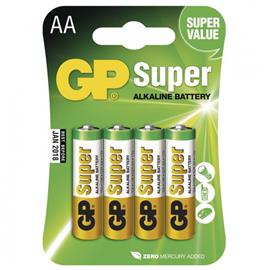 Alkalická baterie GP Super Alkaline LR6 (AA) 4ks v blistru