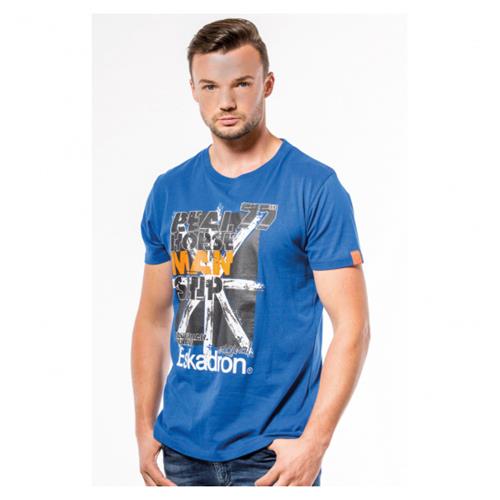 Pánské triko Eskadron KEN-T, korálové modré - vel. XXL Triko pánské Eskadron KEN-T, modré