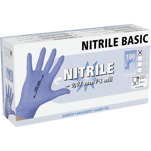 Jednorázové nitrilové rukavice Kerbl Nitrile Basic, 100 ks - L Jednorázové nitrilové rukavice Kerbl Nitrile Basic, 100 ks, vel. L