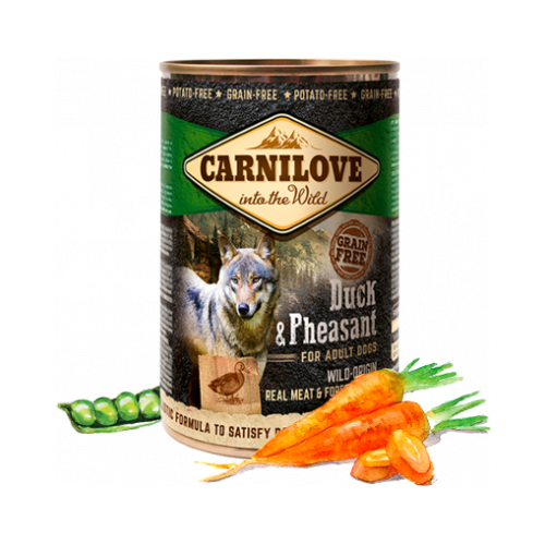 Carnilove Wild konzerva pro psy Meat Duck & Pheasant, 400g Konzerva pro psy Carnilove kachna a bažant, 400 g
