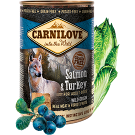 Carnilove Wild konzerva pro psy Meat Salmon & Turkey, 400g