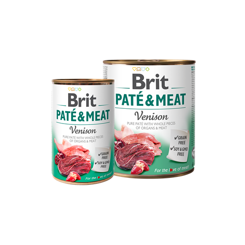 Brit Dog konzerva pro psy Paté & Meat Venison, 400 g Konzerva pro psy Brit Paté & Meat Zvěřina, 400 g